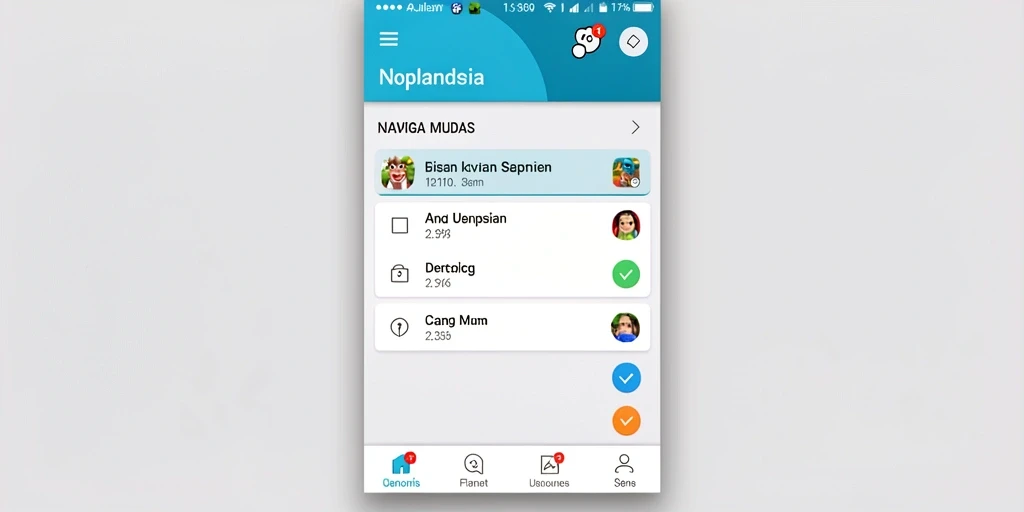 Tangkapan layar pertama menunjukkan menu utama yang menarik.