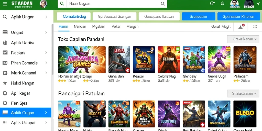 Tampilan menu awal yang menarik perhatian.