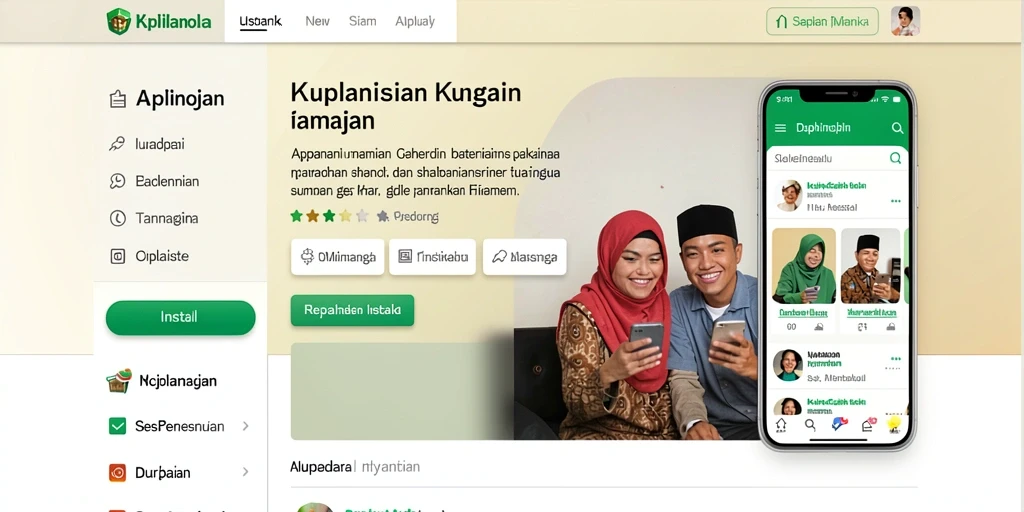 Tampilan awal yang menarik dan user-friendly.