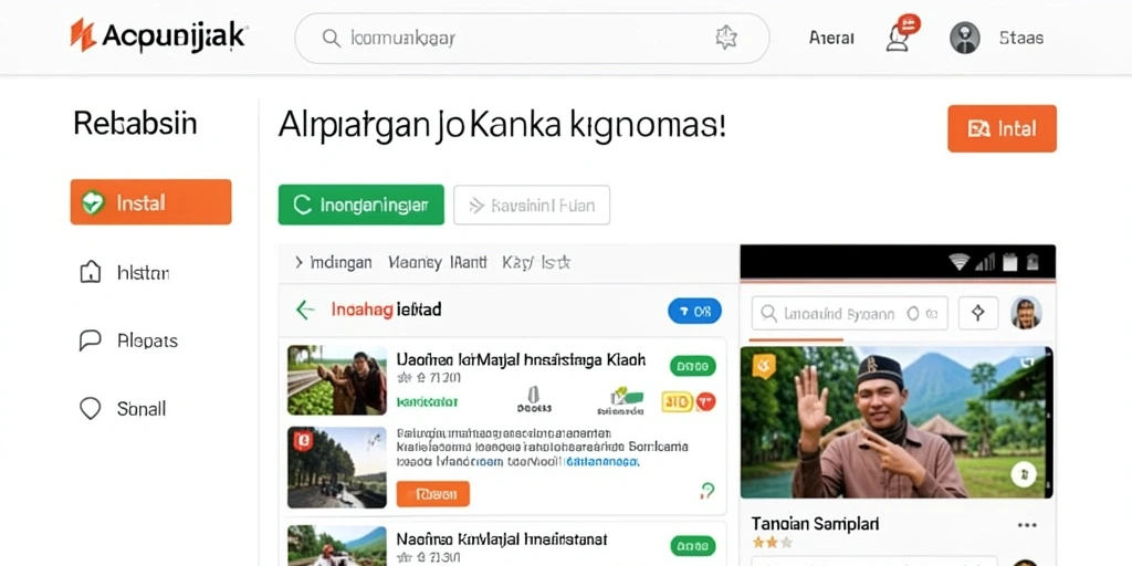 Tampilan awal yang menarik dan mudah dinavigasi.